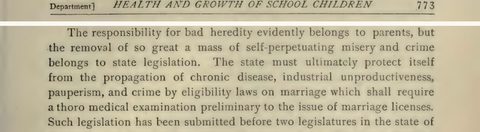Scanned page excerpt with the running head "Health and Growth of School Children," page 773, showing the passage "The state must ultimately protect itself from the propagation of chronic disease".